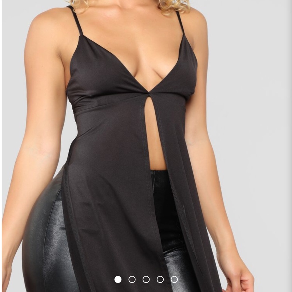 Black fashion nova maxi tank